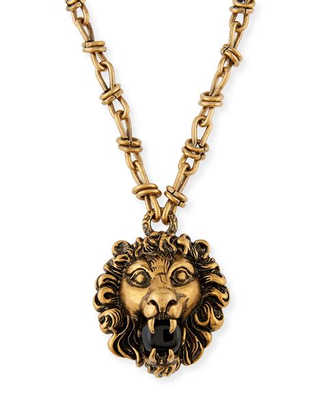 lion necklace gucci